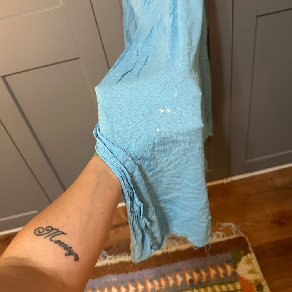 Free People Look Into The Sun Halter Maxi Dress Cutout Tasseled Size Small FLAW - Picture 4 of 7